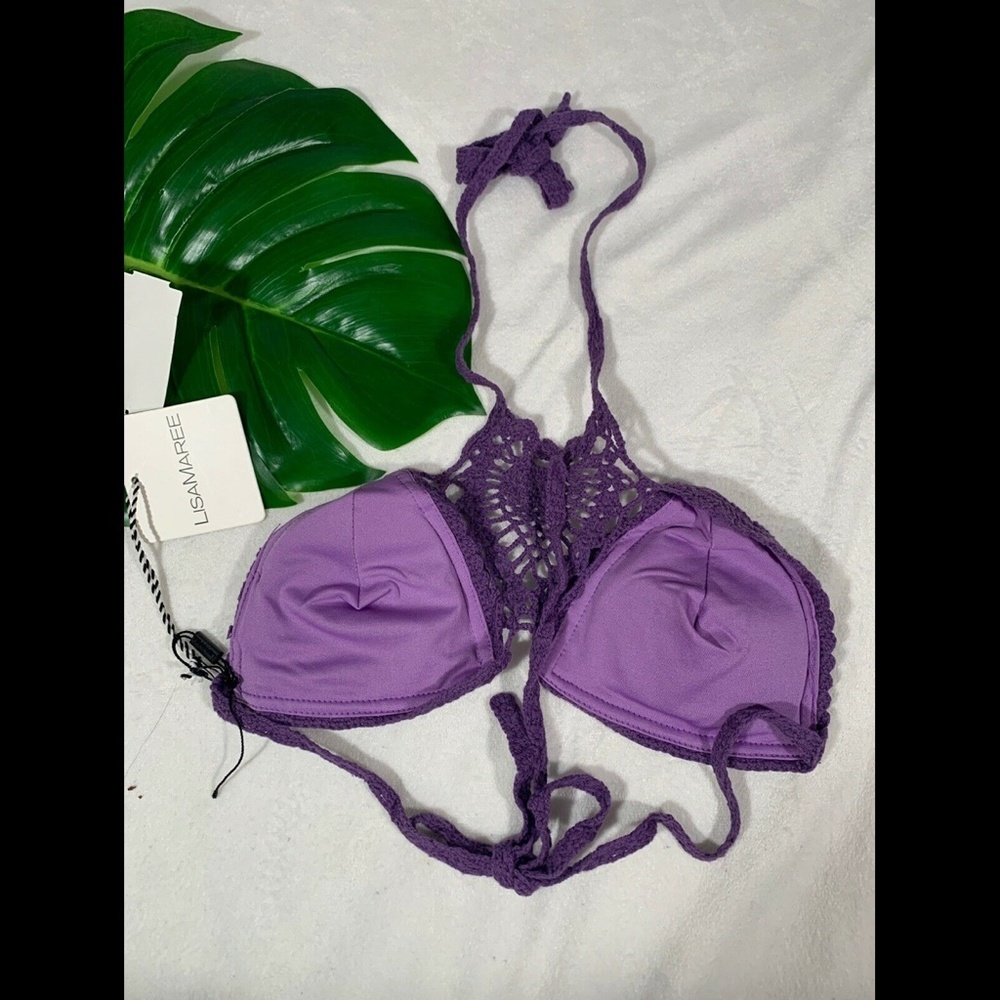 NWD Lisa‎ Maree 'The Sea Ahead' Crochet Bikini Top Purple [ SMALL ] - Picture 5 of 8